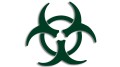 naklejka zagrozenie biologiczne biohazard ciemny zielony.jpg