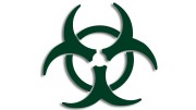 naklejka zagrozenie biologiczne biohazard ciemny zielony.jpg