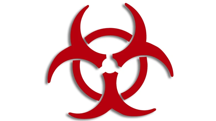 naklejka zagrozenie biologiczne biohazard czerwona.jpg