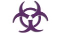 naklejka zagrozenie biologiczne biohazard fioletowa.jpg