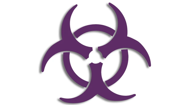 naklejka zagrozenie biologiczne biohazard fioletowa.jpg
