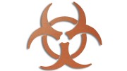 naklejka zagrozenie biologiczne biohazard miedziana.jpg