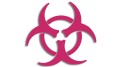naklejka zagrozenie biologiczne biohazard rozowa.jpg