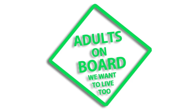 naklejka adults on board zielona neon.jpg