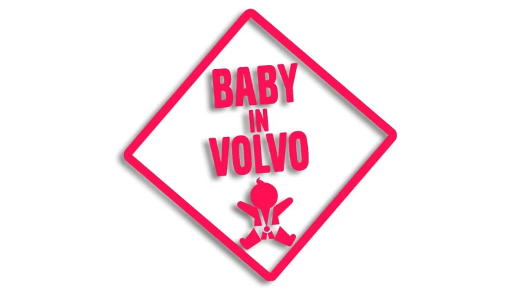 naklejka baby in volvo rozowa neon.jpg