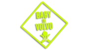 naklejka baby in volvo zolta neon.jpg