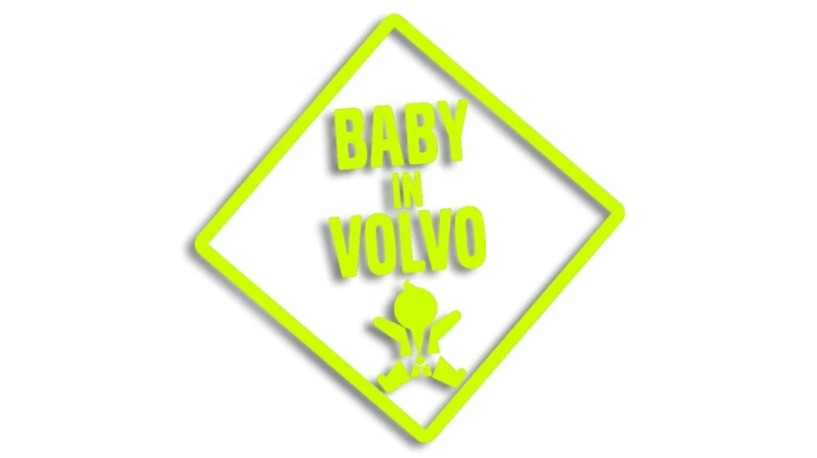 naklejka baby in volvo zolta neon.jpg