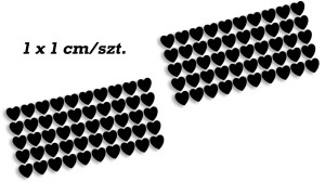 Serca / Serduszka 1 cm x 1 cm - 100 sztuk