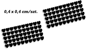Serca / Serduszka 0,4 cm x 0,4 cm - 100 sztuk