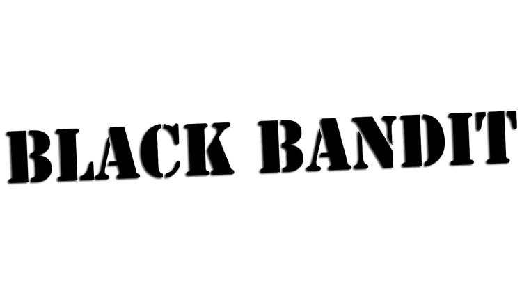 Naklejka na auto BLACK BANDIT napisy - styl Black Out tuning  - czarna
