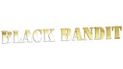 Naklejka na auto BLACK BANDIT napisy - styl Black Out tuning - złoty chrom
