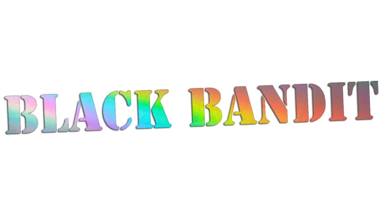 Naklejka na auto BLACK BANDIT napisy - styl Black Out tuning - holograficzna