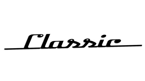 Naklejka na auto napis Classic retro vintage - na klapę bagażnika - czarna