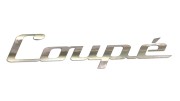 Naklejka samochodowa Coupe kursywa - eleganckie litery na karoserię - chrom