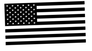 Naklejka FLAGA USA - STANY ZJEDNOCZONE  - kolory - połysk/mat