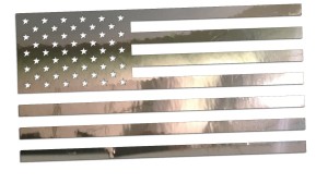 Naklejka FLAGA USA - STANY ZJEDNOCZONE - kolory - chrom