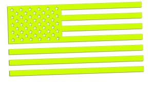 Naklejka FLAGA USA - STANY ZJEDNOCZONE - kolory neonowe