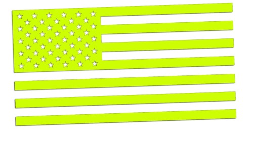 Naklejka na auto flaga USA Stany Zjednoczone - pasuje do Jeep Dodge Ford - neonowa