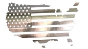 Naklejka na auto mapa USA flaga Stanów Zjednoczonych - styl amerykański - chrom