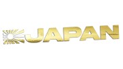 Naklejka na auto JAPAN Rising Sun - styl JDM dla Honda Toyota Nissan - złoty chrom