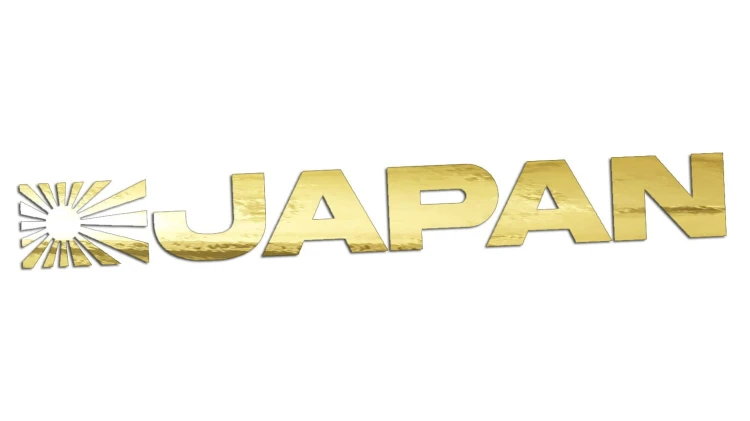 Naklejka na auto JAPAN Rising Sun - styl JDM dla Honda Toyota Nissan - złoty chrom