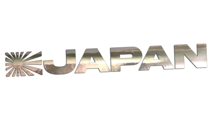 Naklejka na auto JAPAN Rising Sun - styl JDM dla Honda Toyota Nissan - chrom