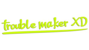 Naklejka TROUBLE MAKER XD - kolory neonowe