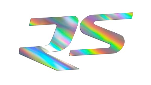 naklejka rs na auto lub motocykl holograficzna