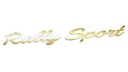 Naklejka Rally Sport - styl rajdowy wyścigowy - złoty chrom