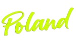 Naklejka POLAND - NAPIS - kolory neonowe