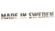 Naklejka na auto MADE IN SWEDEN - pasuje do Volvo Saab Scania - chrom