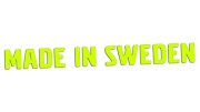 Naklejka na auto MADE IN SWEDEN - pasuje do Volvo Saab Scania - neon