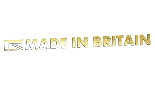 Naklejka MADE IN BRITAIN - pasuje do Land Rover Jaguar Mini Triumph - złoty chrom