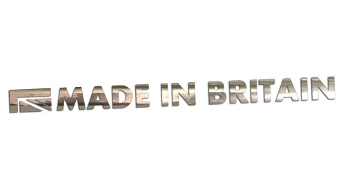 Naklejka MADE IN BRITAIN - pasuje do Land Rover Jaguar Mini Triumph - chrom