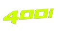 naklejka 400i na skuter lub motor żółty neon