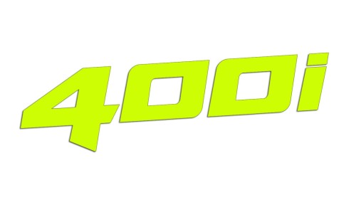 naklejka 400i na skuter lub motor żółty neon