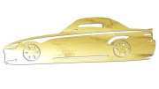 Naklejka na auto Honda S2000 sylwetka roadster - motyw JDM - złoty chrom
