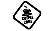 Naklejka dekoracyjna Coffee Zone - motyw kawy do kuchni i biura - czarna