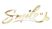 Naklejka Smile kaligrafia - pozytywny napis złoty chrom
