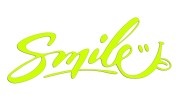 Naklejka Smile kaligrafia - pozytywny napis neonowa