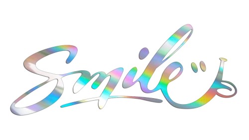 Naklejka Smile kaligrafia - pozytywny napis holograficzna
