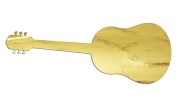 Naklejka gitara akustyczna - minimalistyczny instrument złoty chrom