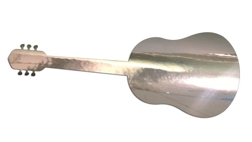 Naklejka gitara akustyczna - minimalistyczny instrument chrom