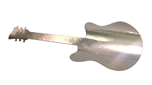Naklejka gitara elektryczna - styl rockowy chrom