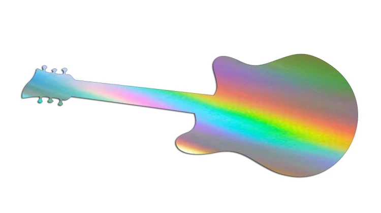 Naklejka gitara elektryczna - styl rockowy holograficzna