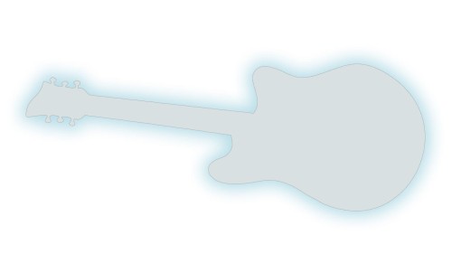 Naklejka gitara elektryczna - styl rockowy odblaskowa