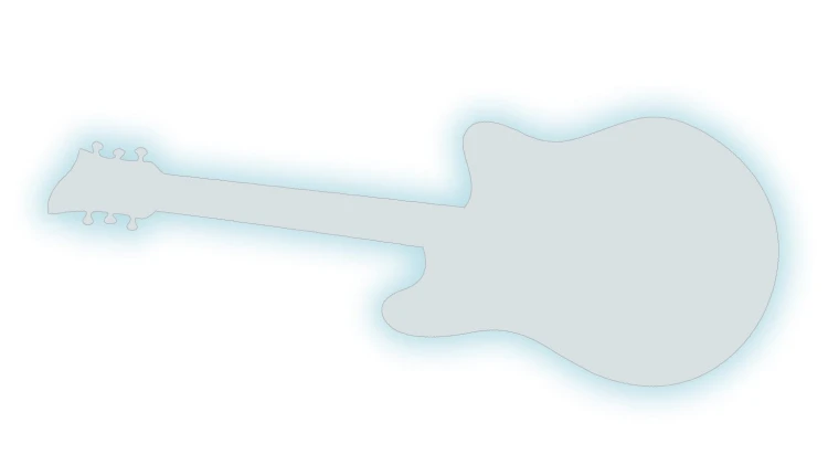 Naklejka gitara elektryczna - styl rockowy odblaskowa