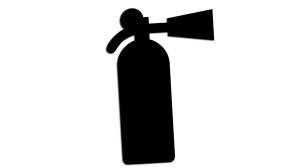 Naklejka GAŚNICA - kolory - połysk/mat