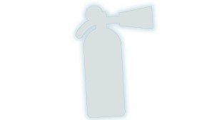 Naklejka GAŚNICA - kolory odblaskowe