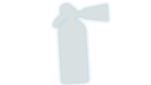 Naklejka na auto gaśnica symbol - oznaczenie BHP do samochodu warsztatu odblaskowa